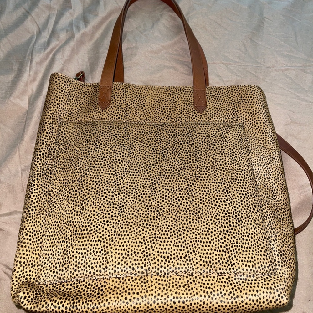Madewell Med. Transport Autumn Gold Calf Hair Tote